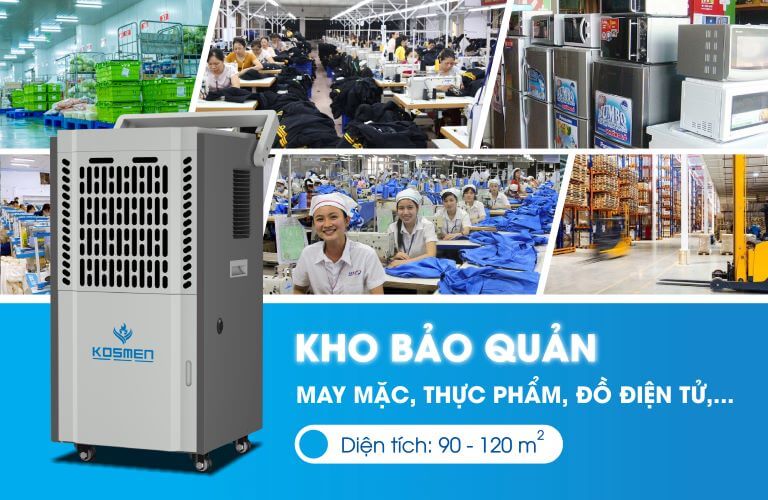 Máy hút ẩm Kosmen KM-90S có khả năng ứng dụng tốt trong đa dạng lĩnh vực