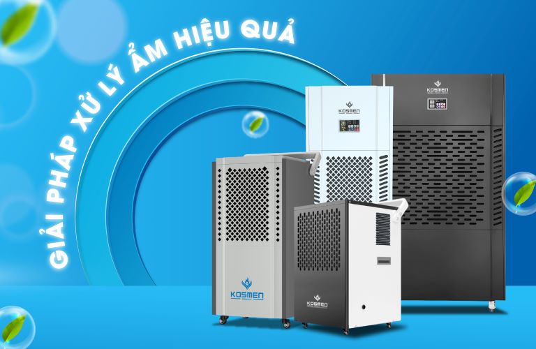 Máy hút ẩm công nghiệp Kosmen là giải pháp xử lý ẩm thông minh thích hợp sử dụng trong kho, xưởng