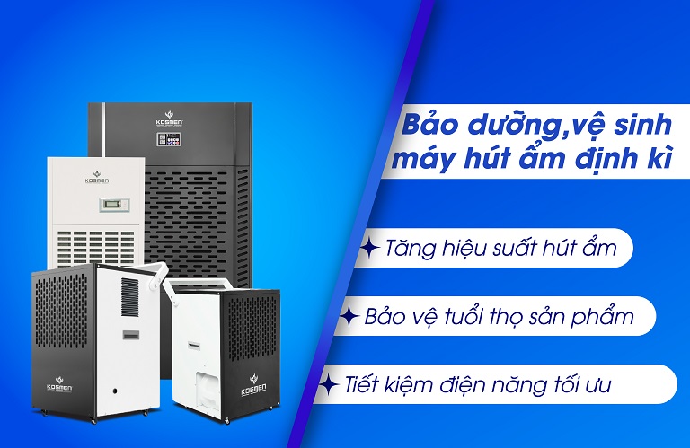 Bảo dưỡng định kì tăng tuổi thọ máy hút ẩm