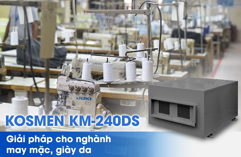 Ứng dụng máy hút ẩm treo trần Kosmen KM-240DS trong lĩnh vực may mặc