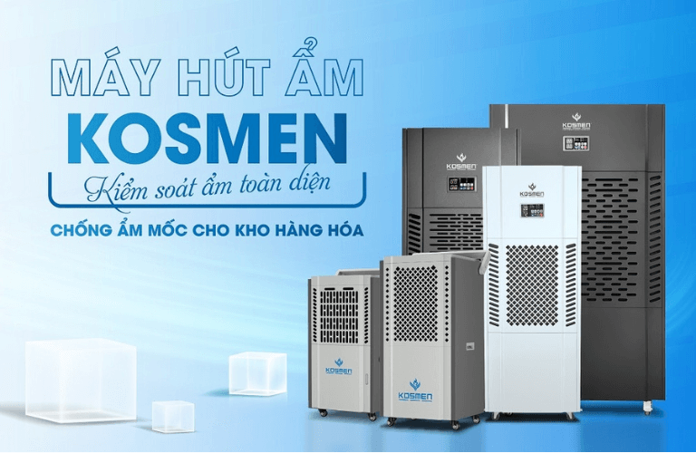 Máy hút ẩm công nghiệp Kosmen có đa dạng mẫu mã và công suất hút ẩm