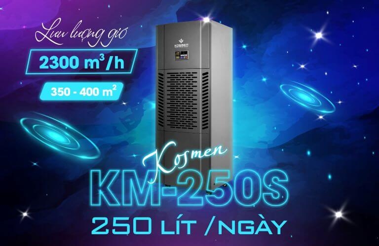 Máy hút ẩm công suất lớn Kosmen KM-250S có khả năng xử lý ẩm nhanh chóng