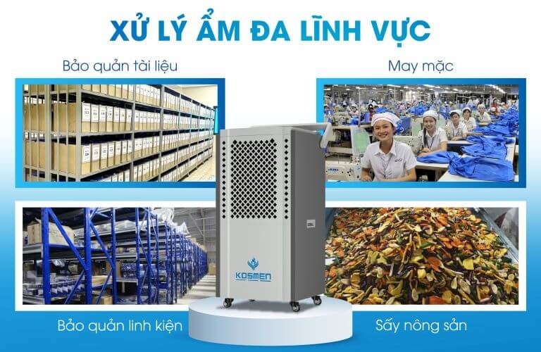 Máy hút ẩm Kosmen KM-150S xử lý ẩm đa lĩnh vực