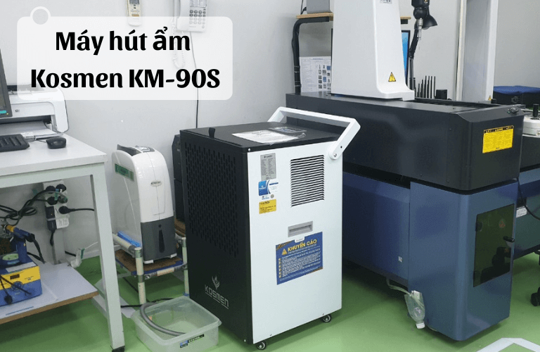 Máy hút ẩm công nghiệp Kosmen KM-90S có khả năng hút ẩm nhanh chóng