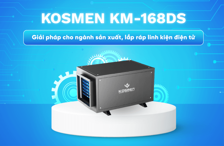 Máy hút ẩm âm trần Kosmen KM-168DS là bảo quản linh kiện điện tử không bị rỉ sét 