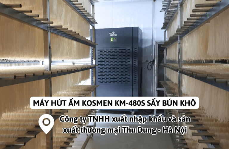 Dự án sấy và bảo quản bún khô bằng máy hút ẩm Kosmen KM-480S tại Hà Nội